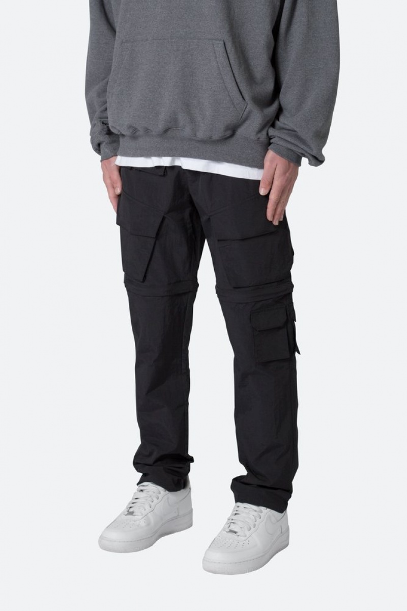 Mnml Nylon Cargo Traveler Pants Cargos Black | DX41-N3KJ