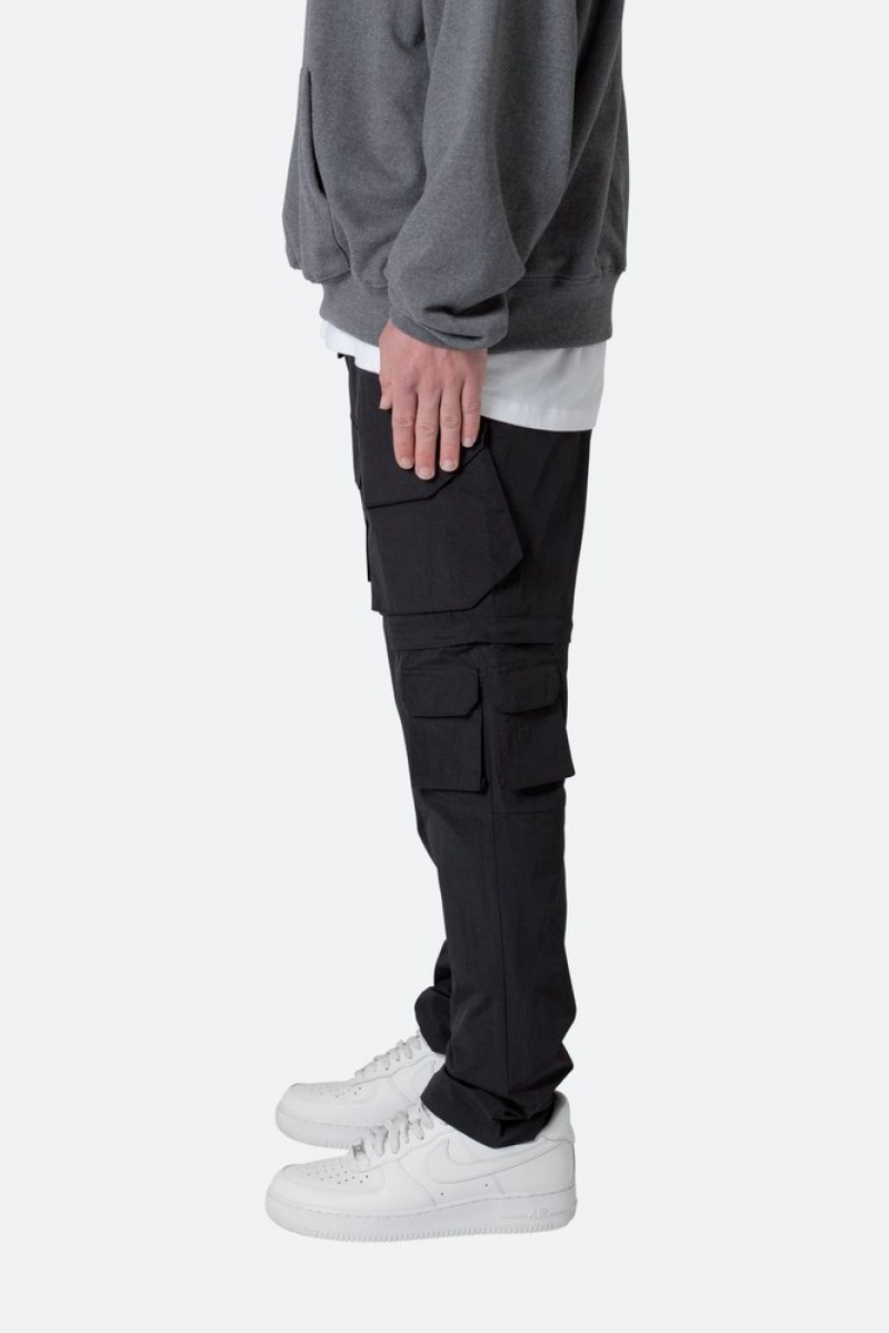 Mnml Nylon Cargo Traveler Pants Cargos Black | DX41-N3KJ