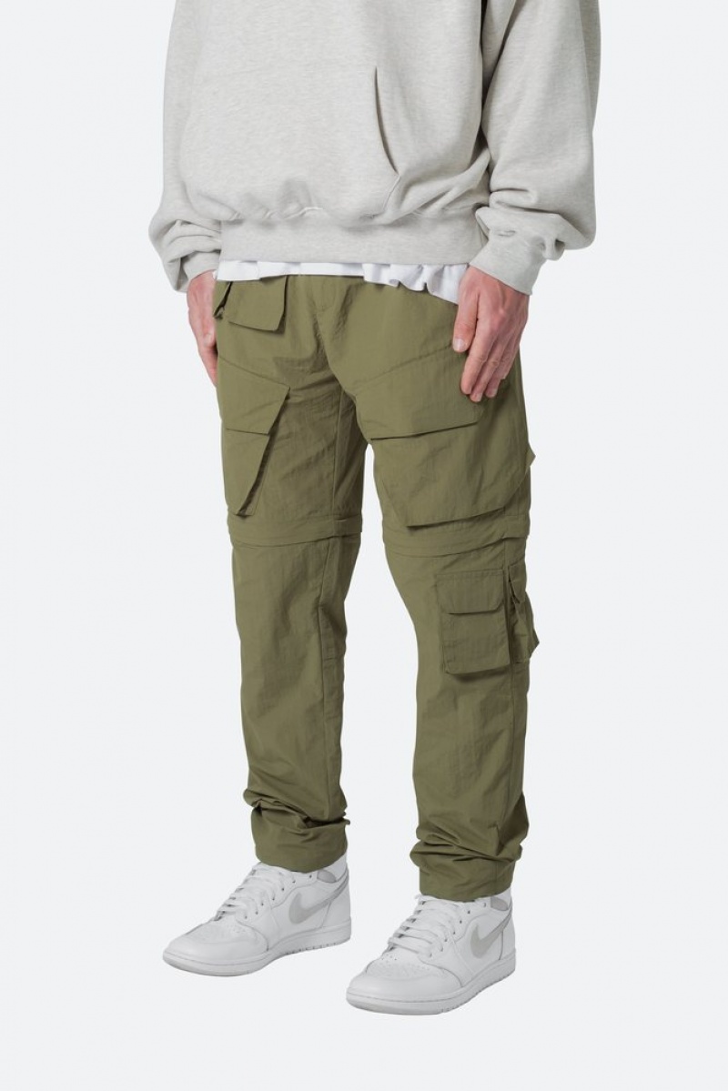 Mnml Nylon Cargo Traveler Pants Cargos Olive | QZ22-E6OX