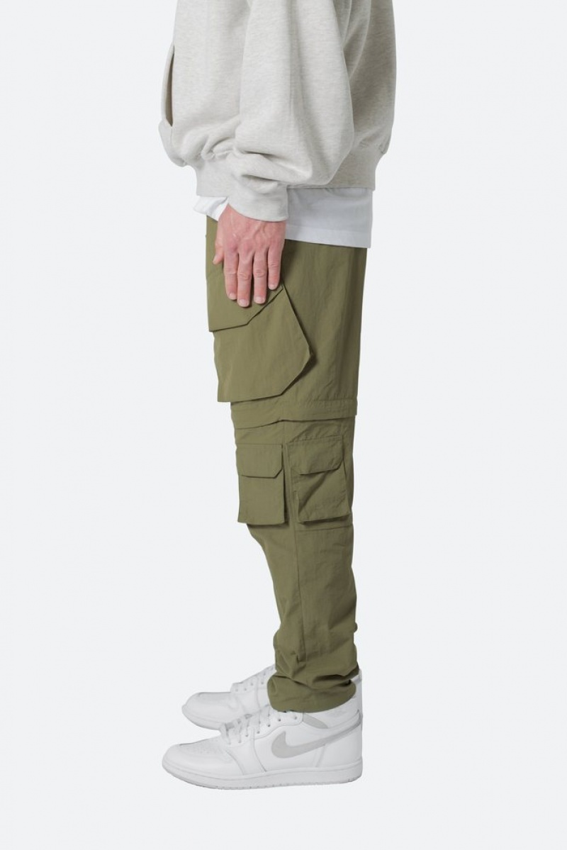 Mnml Nylon Cargo Traveler Pants Cargos Olive | QZ22-E6OX