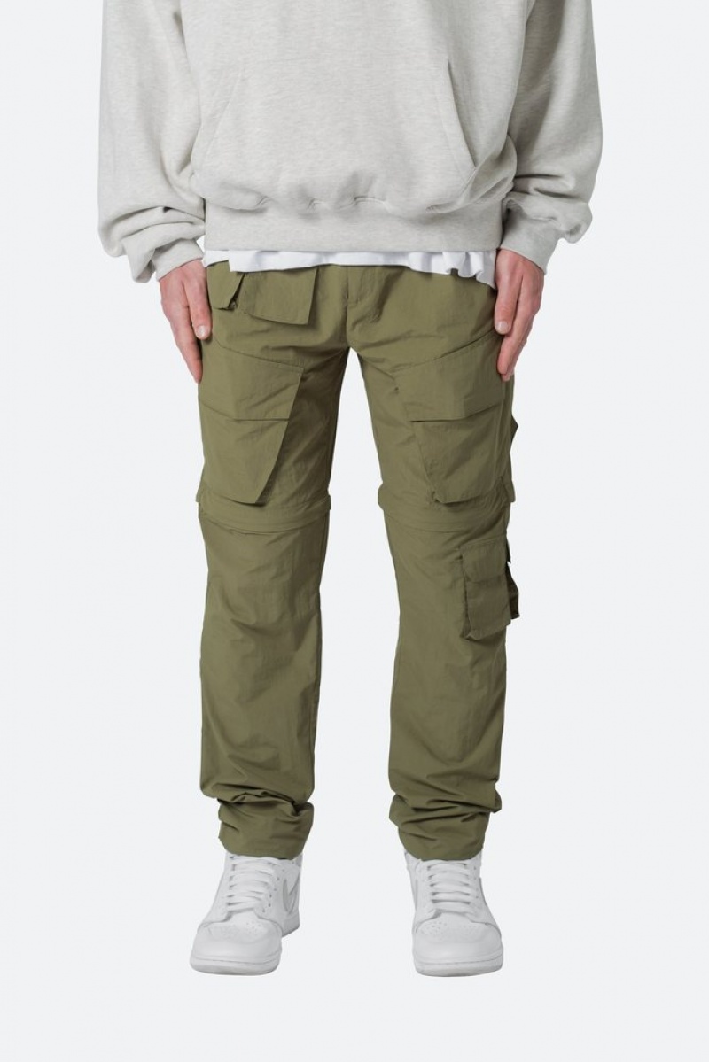 Mnml Nylon Cargo Traveler Pants Cargos Olive | QZ22-E6OX