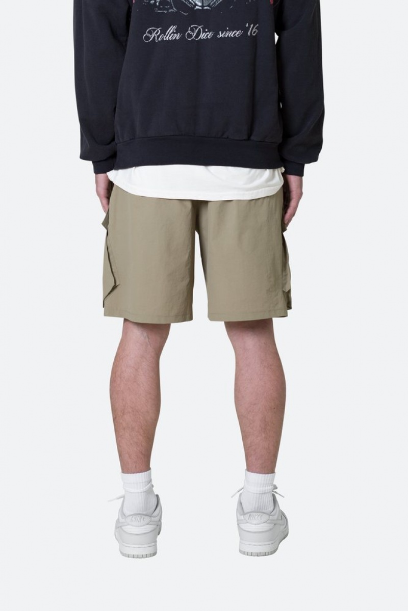 Mnml Nylon Cargo Traveler Shorts Shorts Sand | CO90-Z5UB