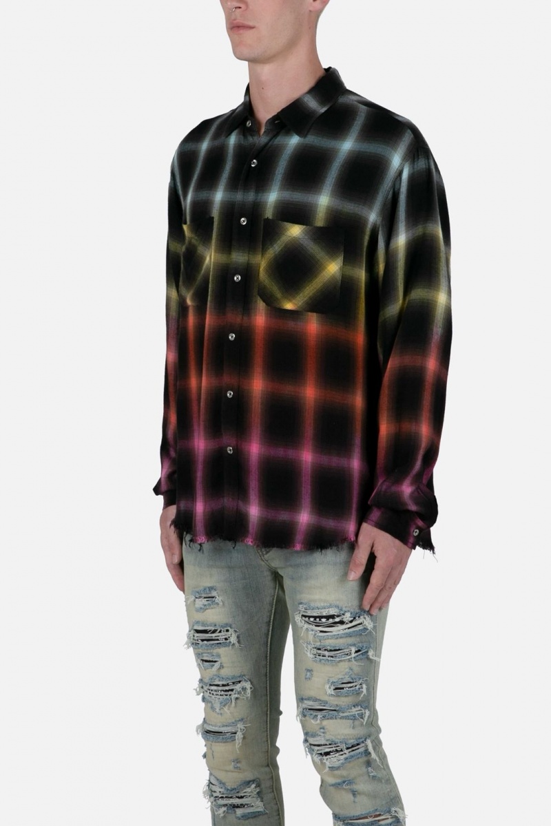 Mnml Ombre Flannel Shirt Shirts Multi | YH65-T4AV