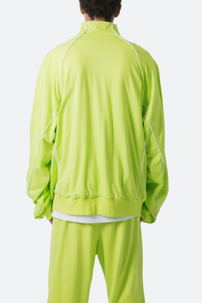 Mnml Oversized Jersey Track Jacket Jackets Acid Lime | MI70-M9IW