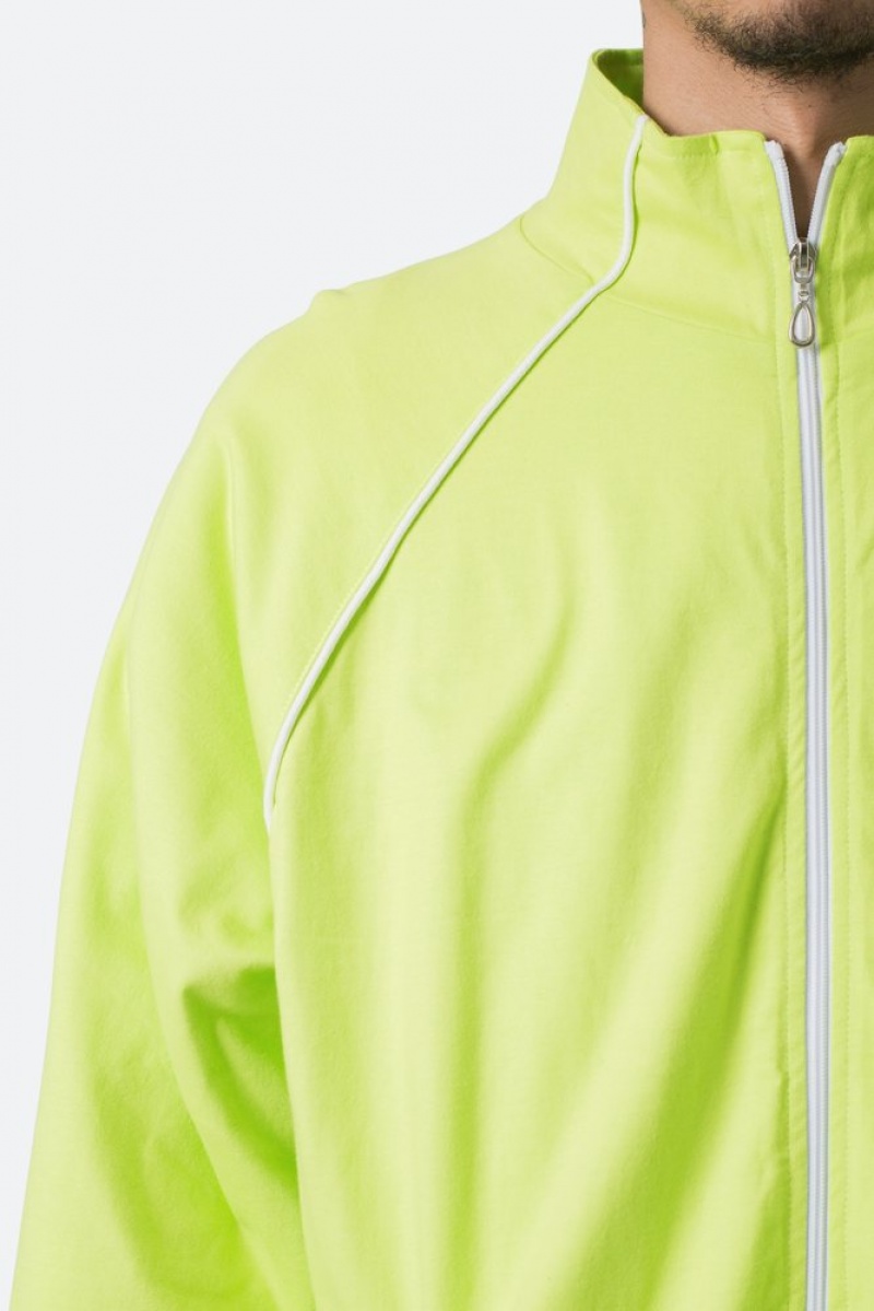 Mnml Oversized Jersey Track Jacket Jackets Acid Lime | MI70-M9IW