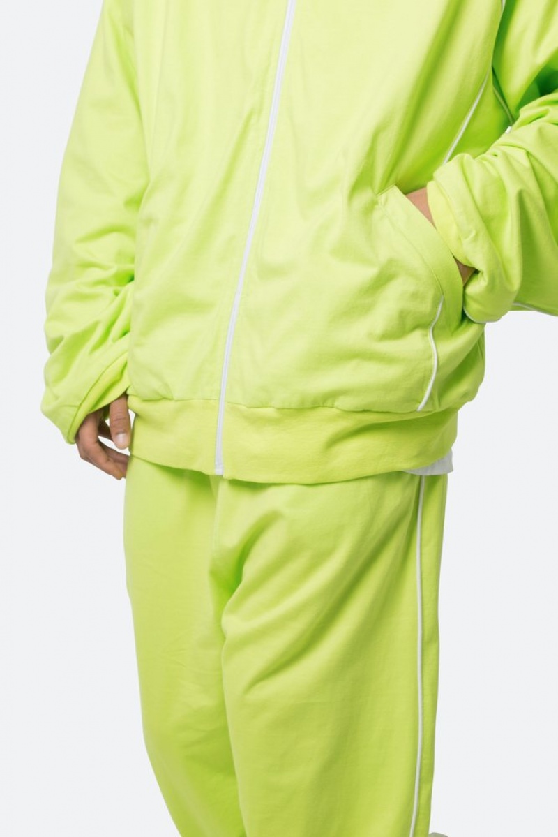 Mnml Oversized Jersey Track Jacket Jackets Acid Lime | MI70-M9IW