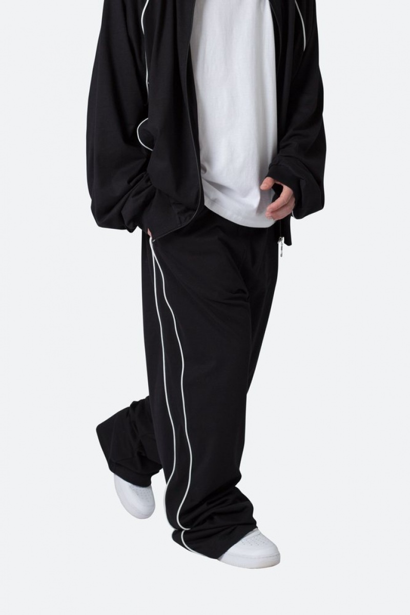 Mnml Oversized Jersey Track Pants Track Pants Black | RO76-X7MZ