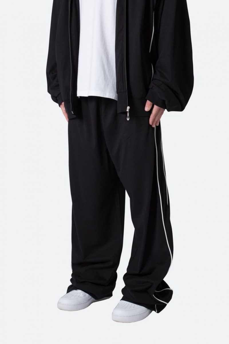 Mnml Oversized Jersey Track Pants Track Pants Black | RO76-X7MZ