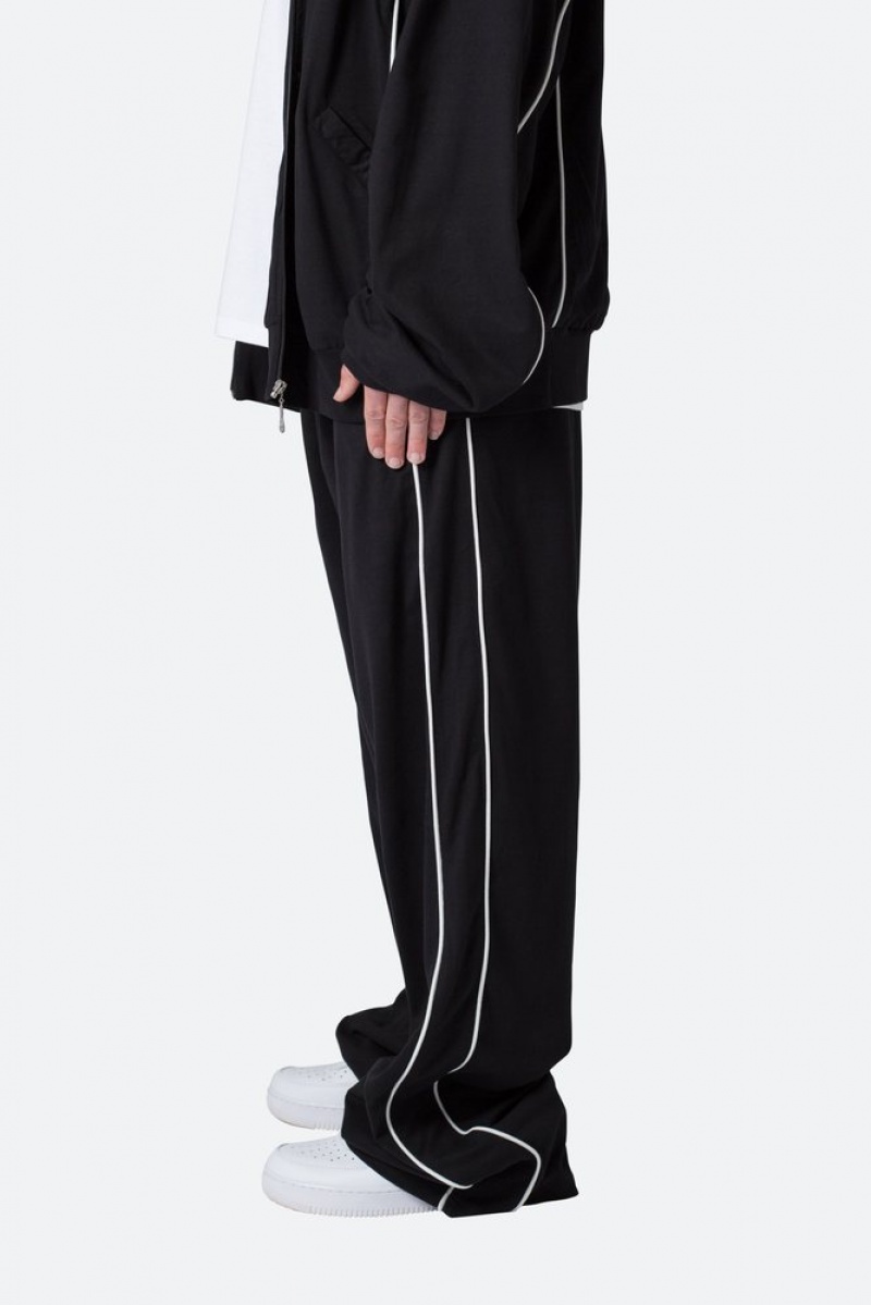 Mnml Oversized Jersey Track Pants Track Pants Black | RO76-X7MZ