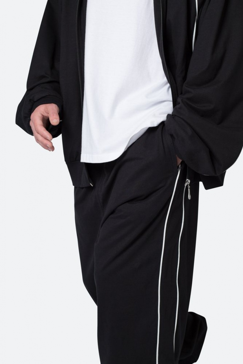 Mnml Oversized Jersey Track Pants Track Pants Black | RO76-X7MZ