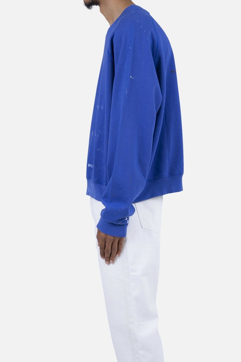 Mnml Painter Crewneck Sweatshirts Blue | DE95-Y3GP