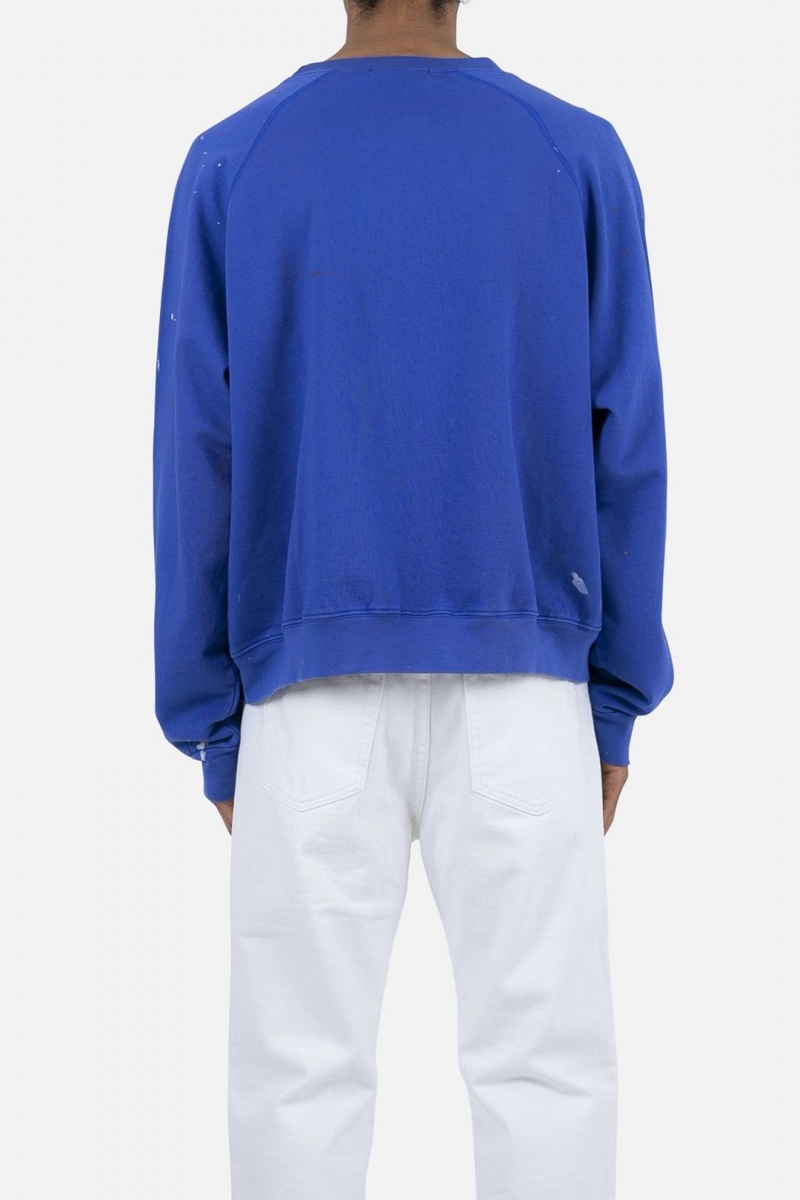 Mnml Painter Crewneck Sweatshirts Blue | DE95-Y3GP