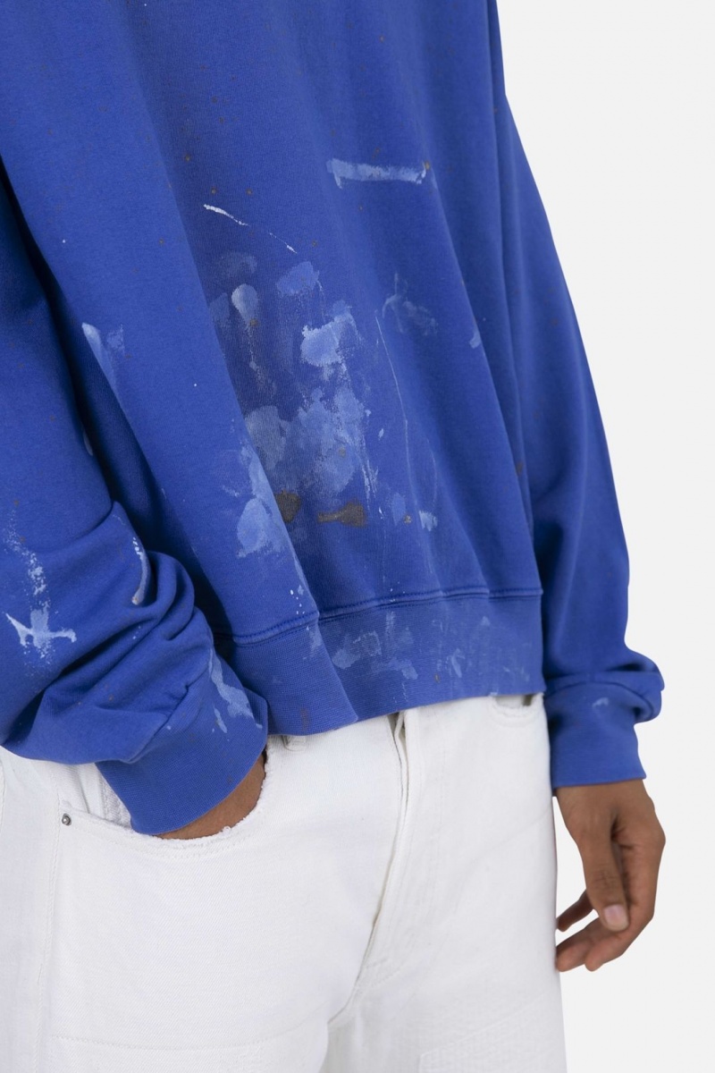 Mnml Painter Crewneck Sweatshirts Blue | DE95-Y3GP