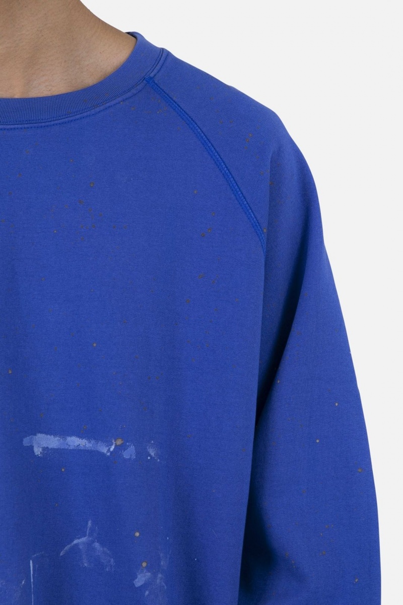 Mnml Painter Crewneck Sweatshirts Blue | DE95-Y3GP