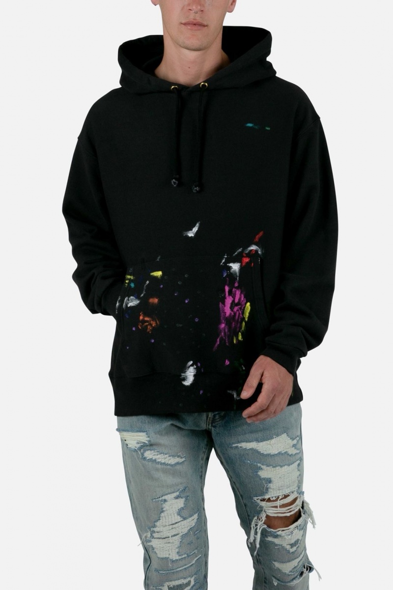 Mnml Painter Hoodie Sweatshirts Black | WD03-M9ZM