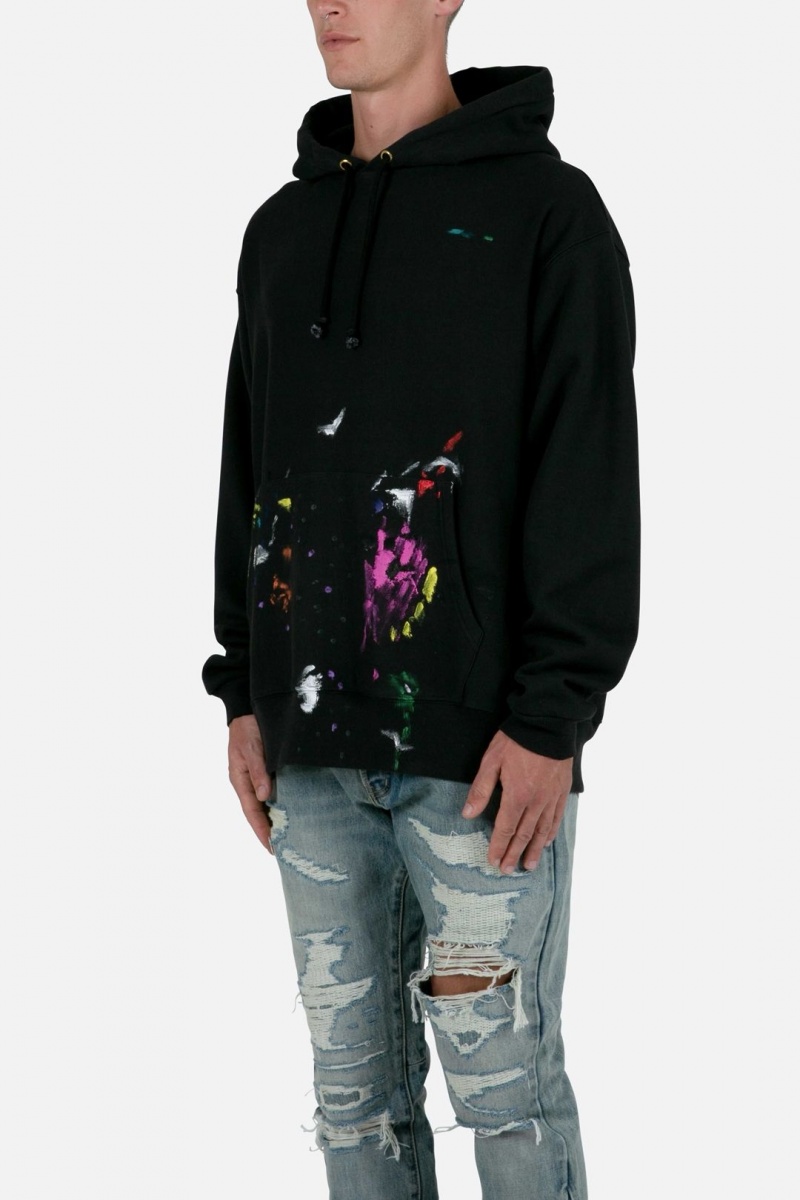 Mnml Painter Hoodie Sweatshirts Black | WD03-M9ZM