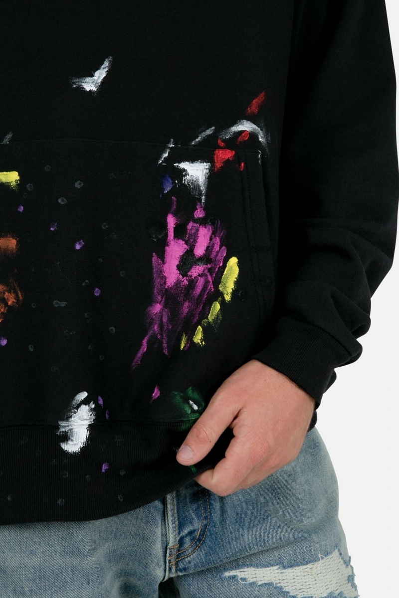 Mnml Painter Hoodie Sweatshirts Black | WD03-M9ZM