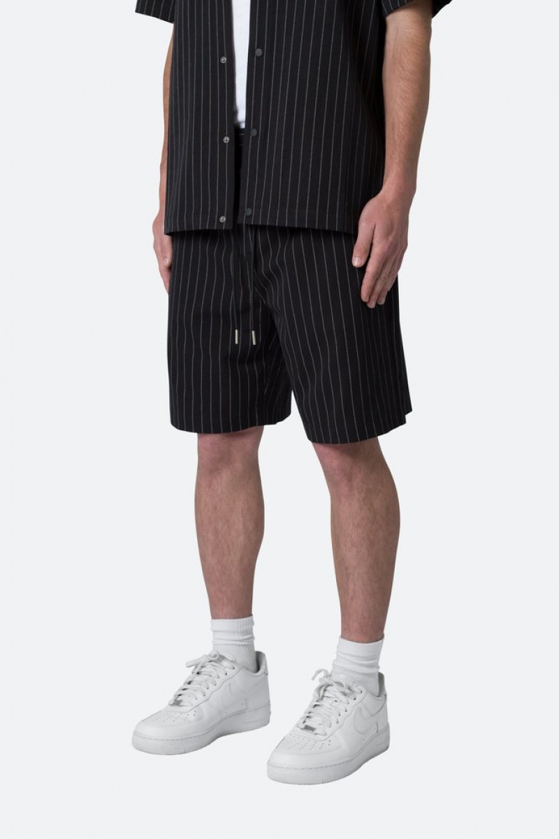 Mnml Pinstripe Shorts Shorts Black | AH83-X9AT