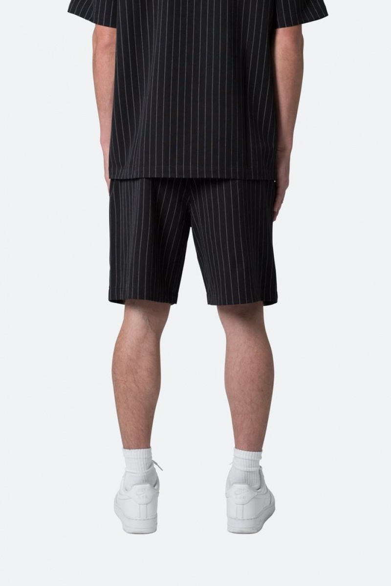 Mnml Pinstripe Shorts Shorts Black | AH83-X9AT