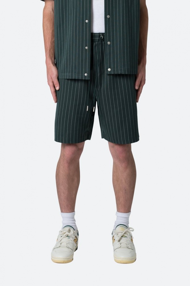 Mnml Pinstripe Shorts Shorts Green | CH36-H5KE