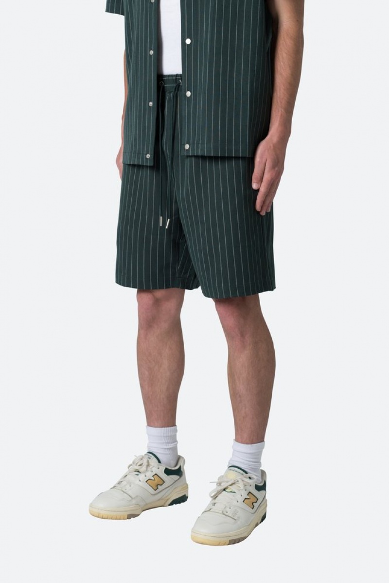 Mnml Pinstripe Shorts Shorts Green | CH36-H5KE