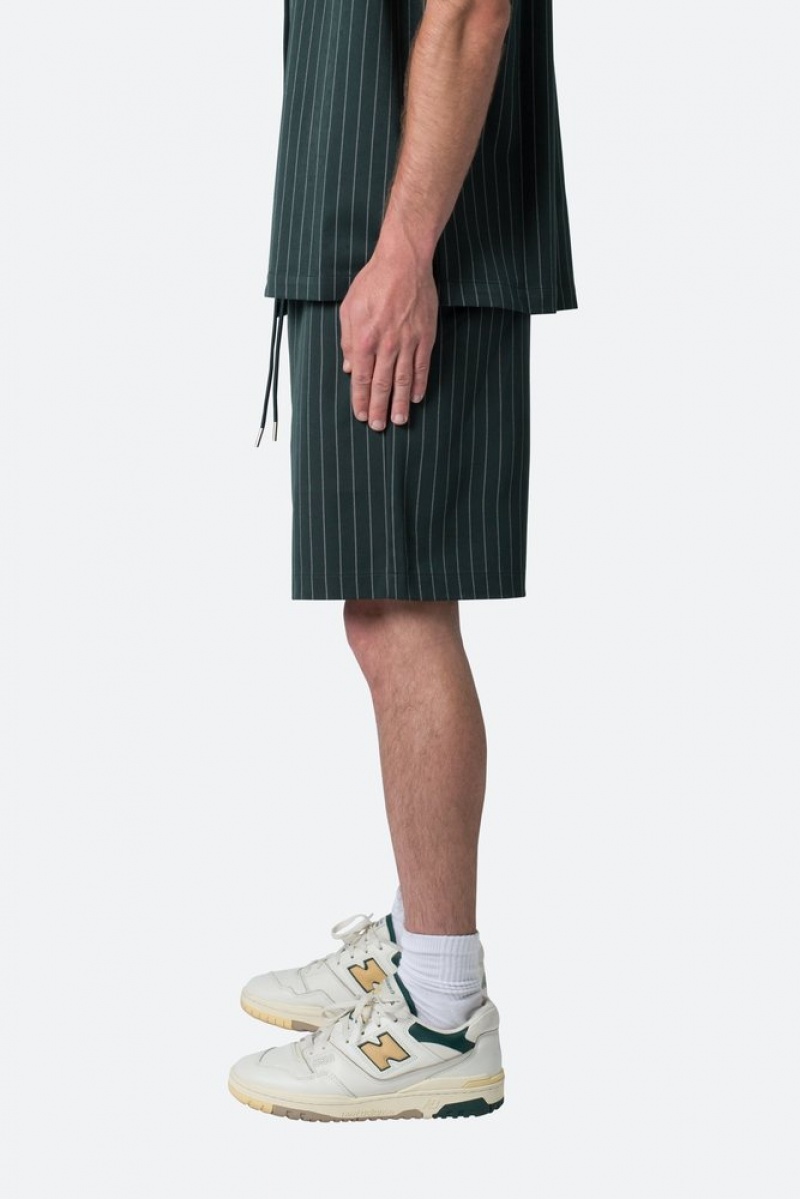 Mnml Pinstripe Shorts Shorts Green | CH36-H5KE