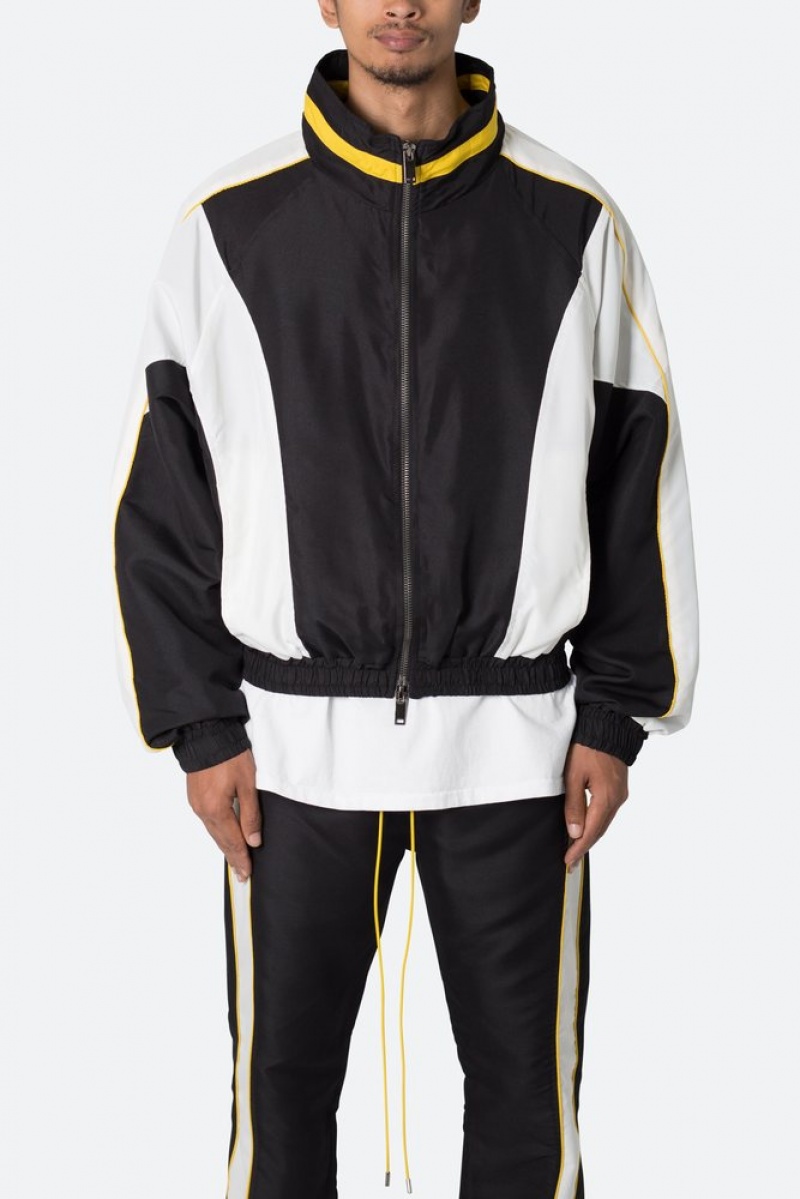 Mnml Race Track Jacket Jackets Black/White | MW07-P4XO