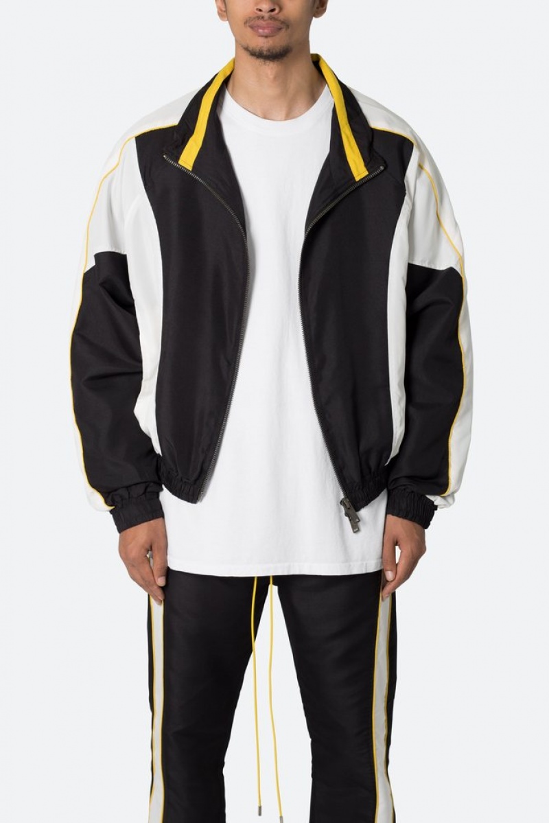 Mnml Race Track Jacket Jackets Black/White | MW07-P4XO