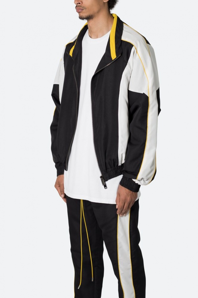 Mnml Race Track Jacket Jackets Black/White | MW07-P4XO