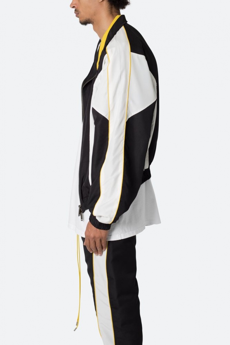 Mnml Race Track Jacket Jackets Black/White | MW07-P4XO