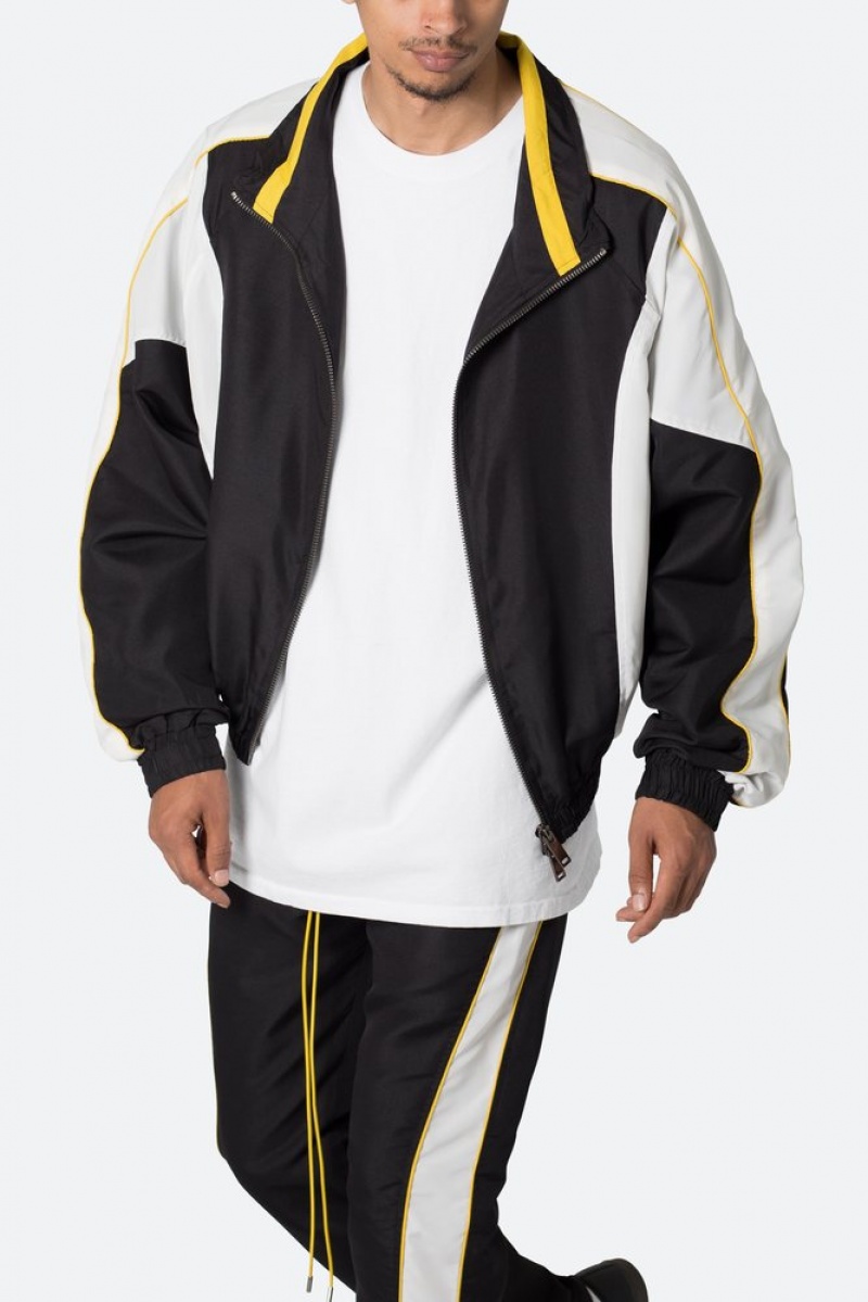 Mnml Race Track Jacket Jackets Black/White | MW07-P4XO