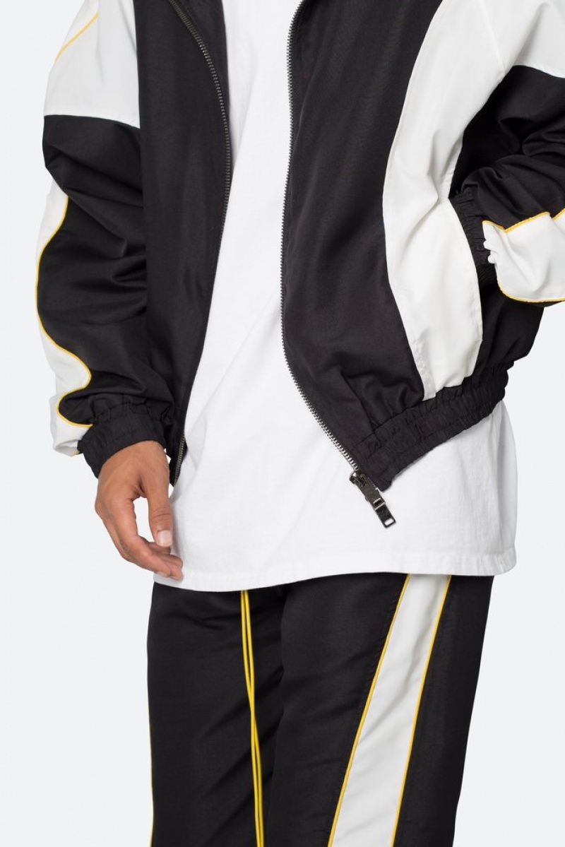 Mnml Race Track Jacket Jackets Black/White | MW07-P4XO