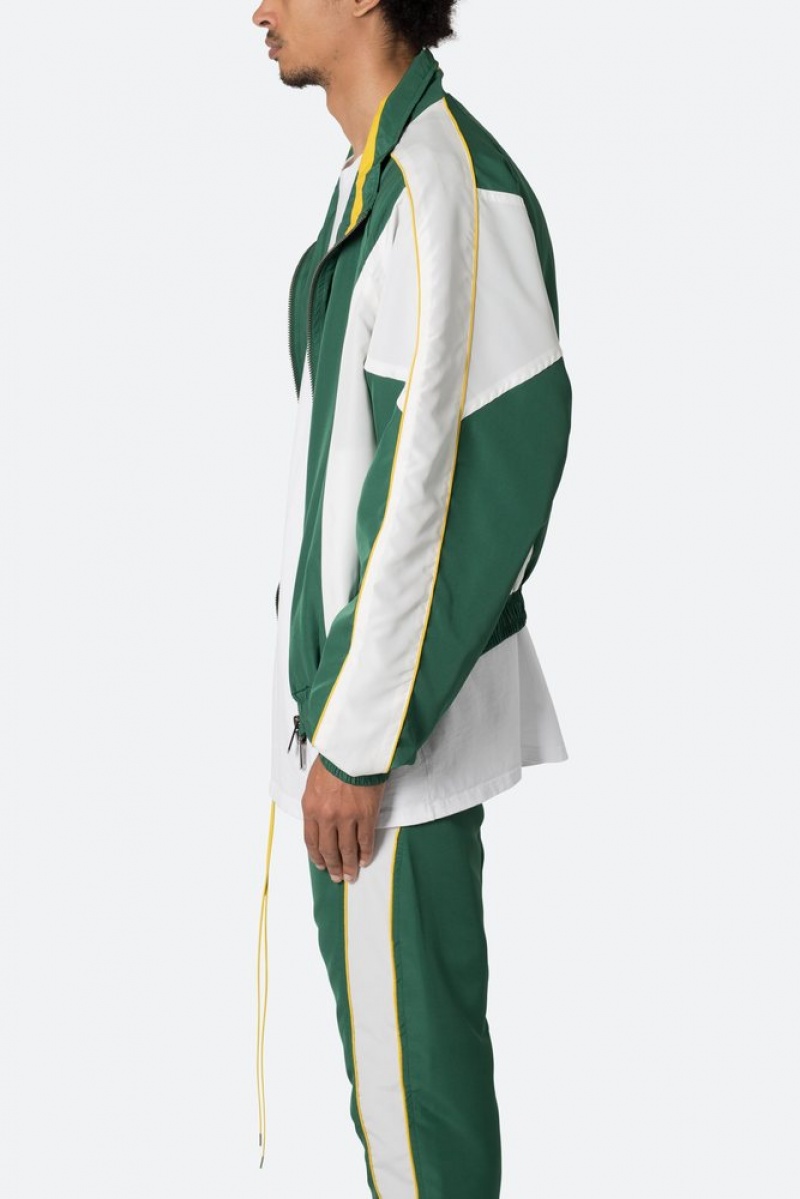 Mnml Race Track Jacket Jackets Green/White | TN44-L1NX