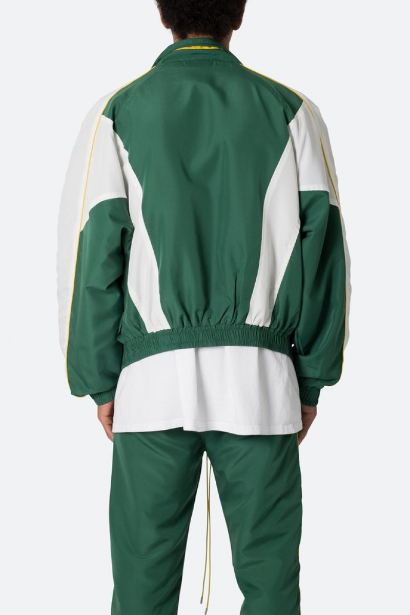 Mnml Race Track Jacket Jackets Green/White | TN44-L1NX