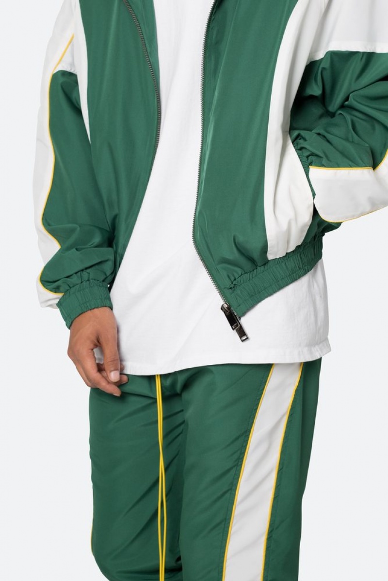 Mnml Race Track Jacket Jackets Green/White | TN44-L1NX