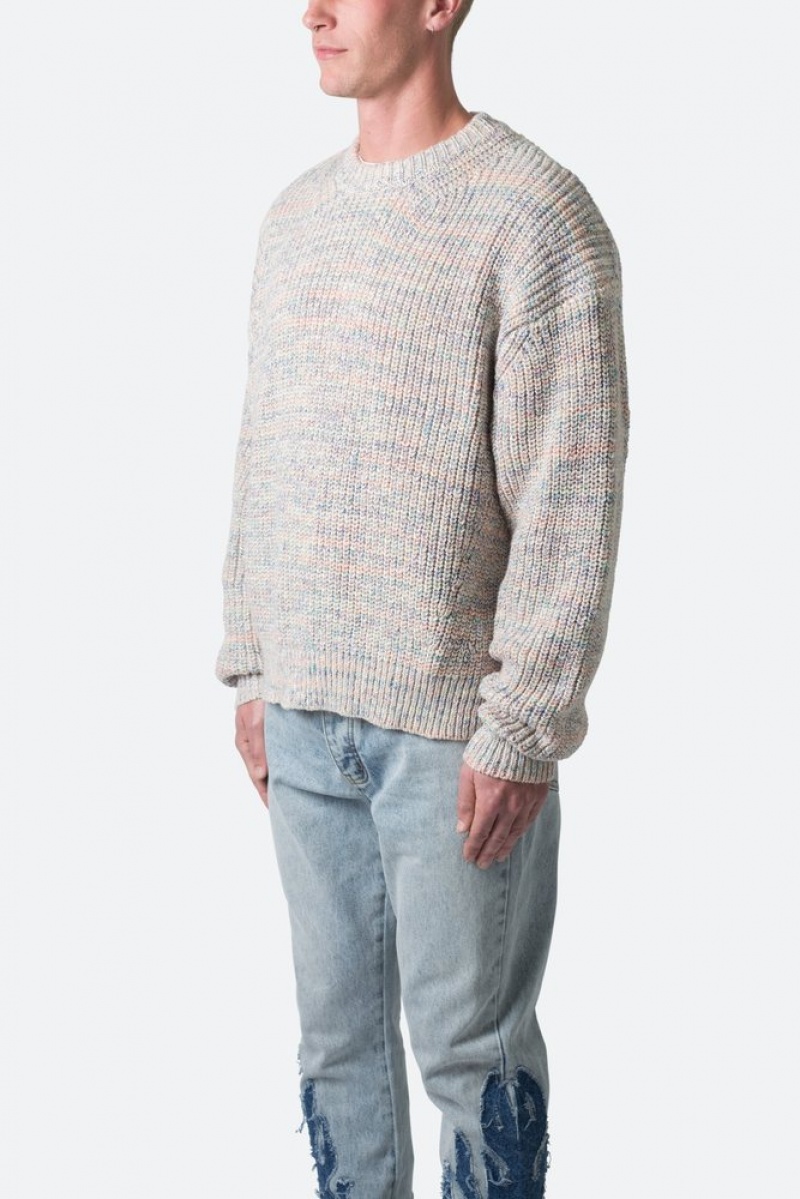 Mnml Rainbow Knit Sweater Sweatshirts Multi | FP83-F3ID