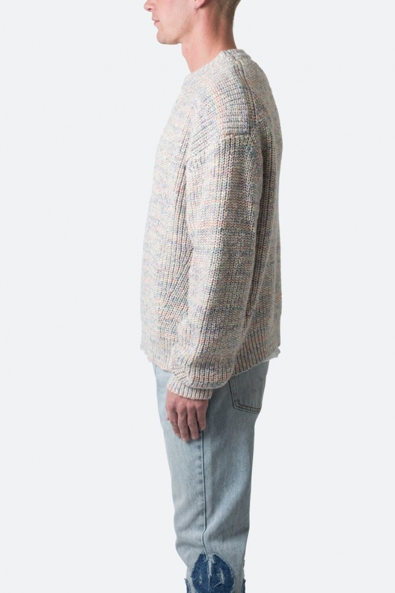 Mnml Rainbow Knit Sweater Sweatshirts Multi | FP83-F3ID