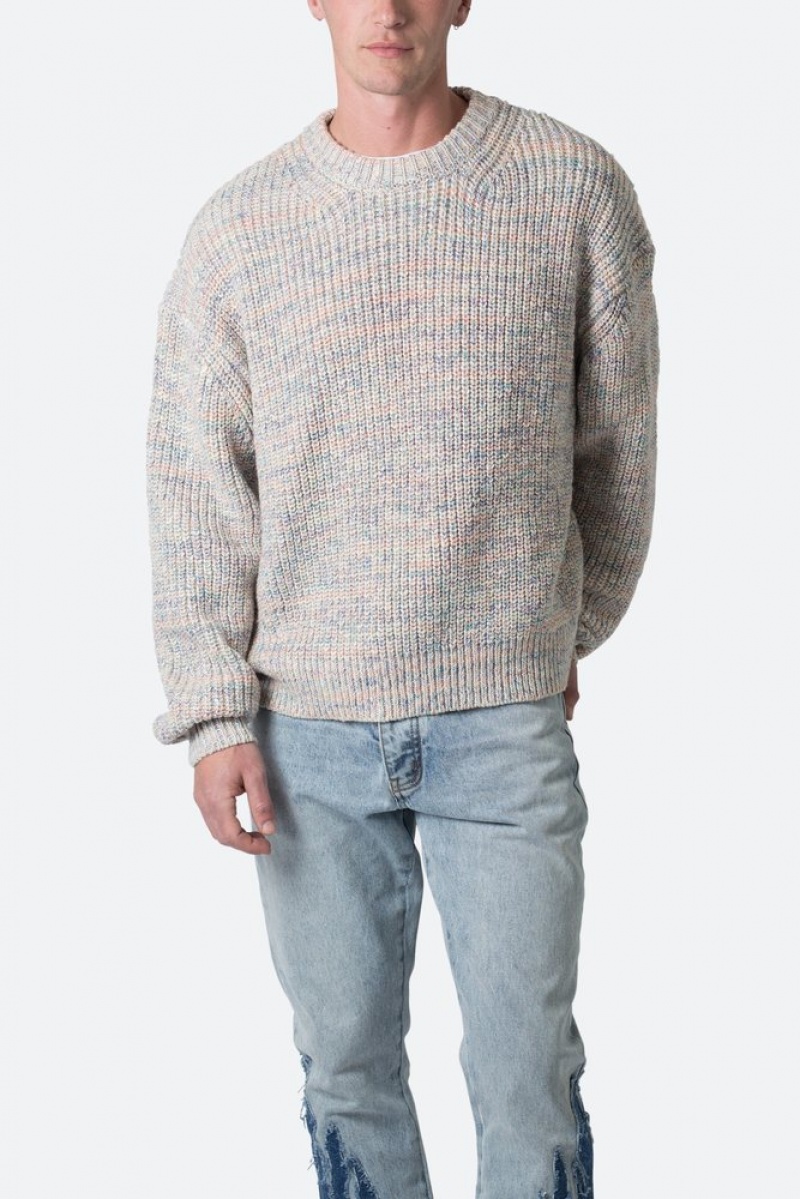 Mnml Rainbow Knit Sweater Sweatshirts Multi | FP83-F3ID