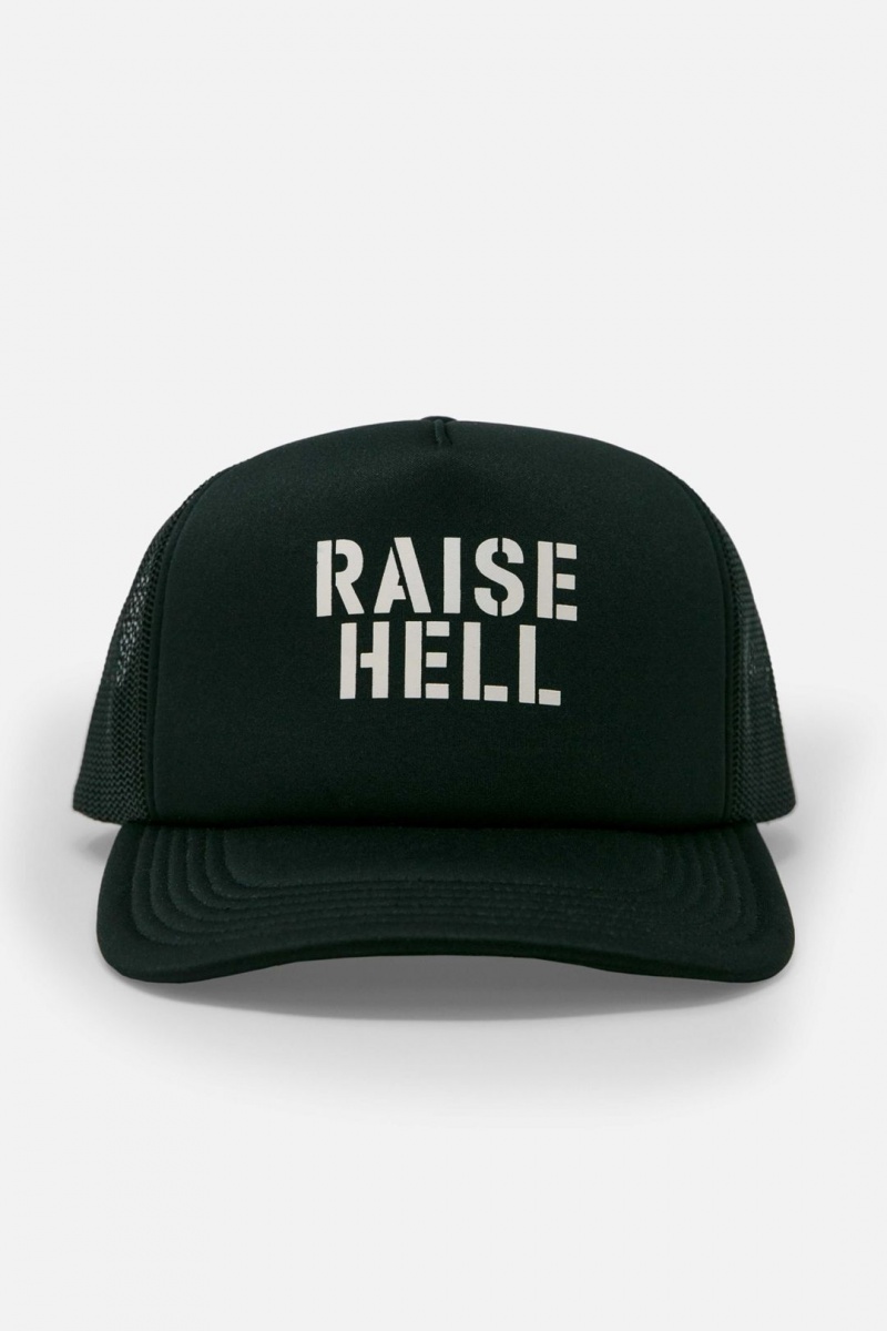 Mnml Raise Hell Trucker Cap Hats Black | EZ25-T1OQ