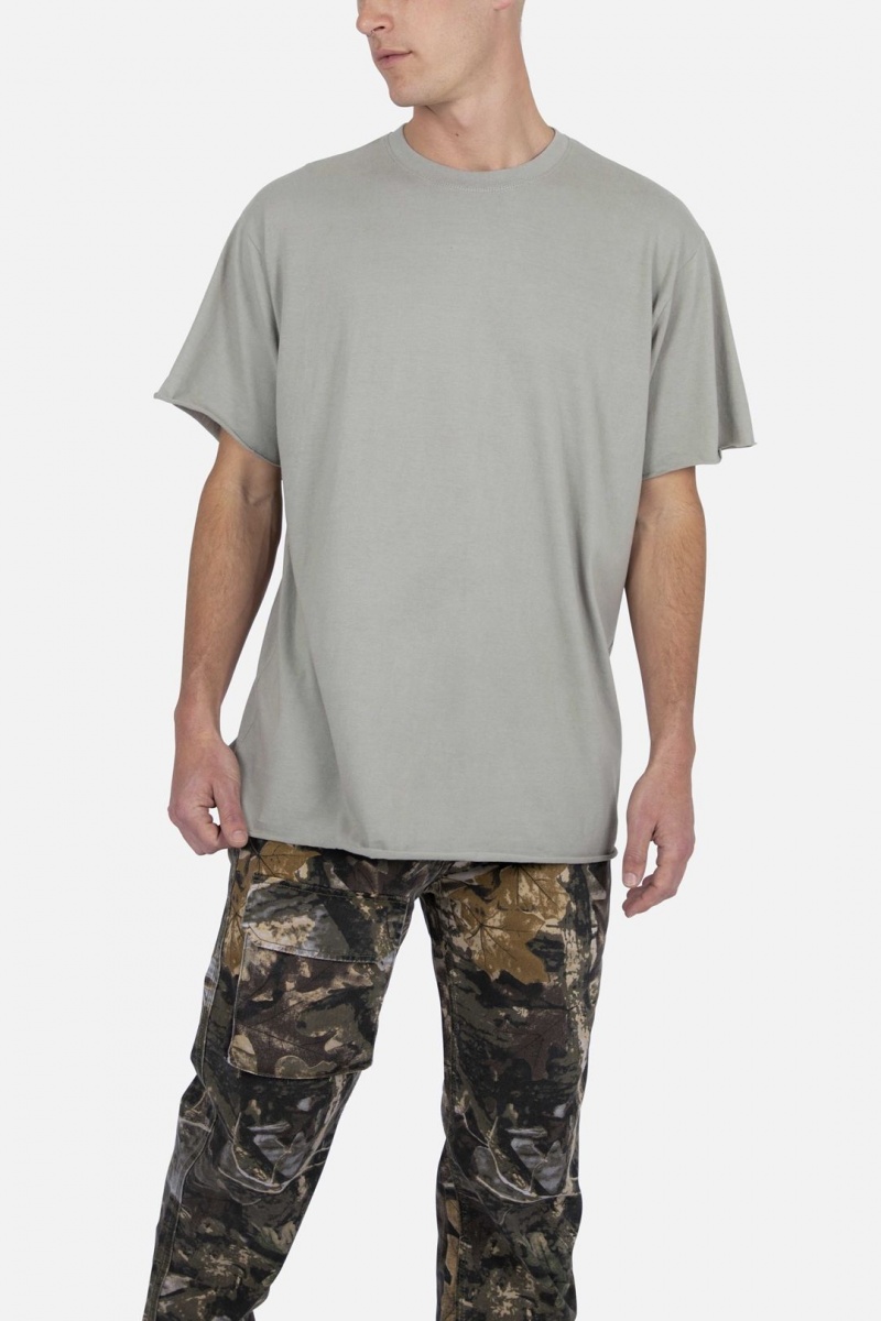 Mnml Raw Edge Tee Tanks Olive | IO92-B4FH