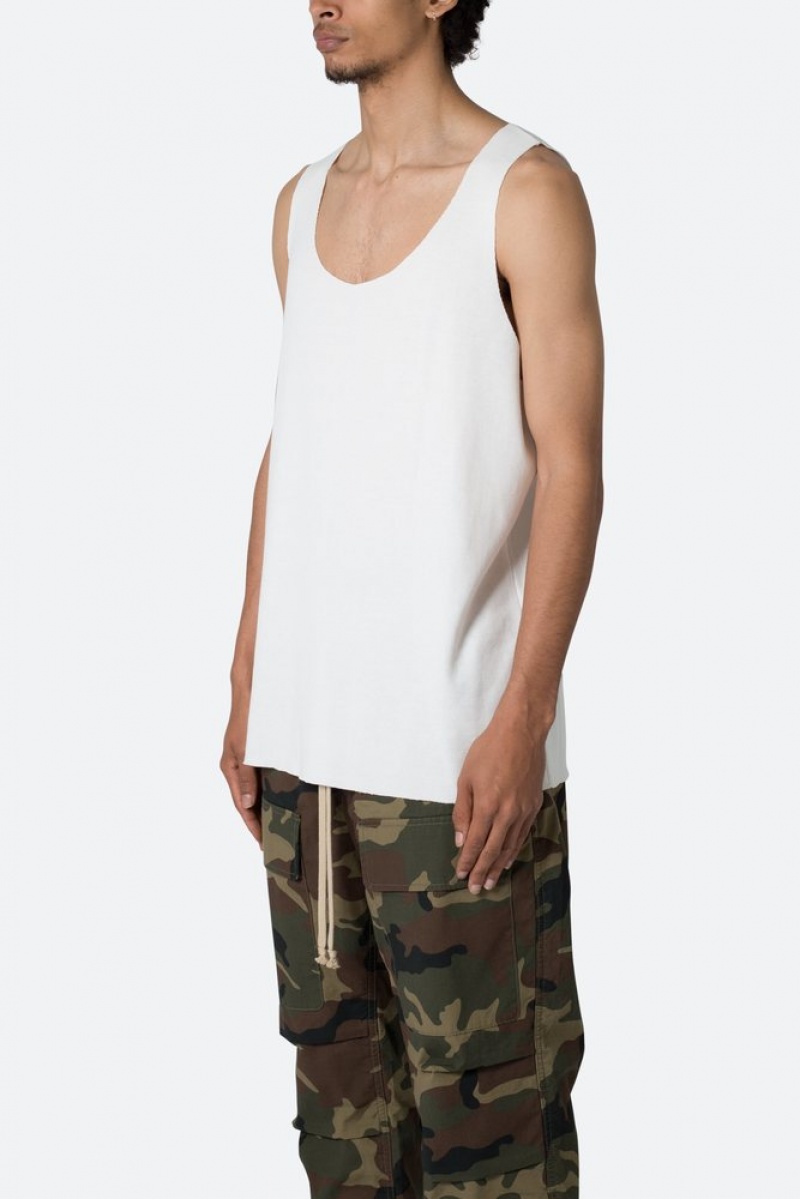 Mnml Raw Edge Thermal Tank Tanks Off White | JM89-K8YV