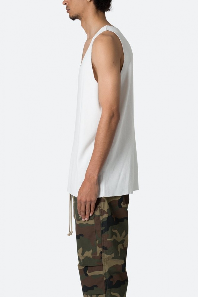 Mnml Raw Edge Thermal Tank Tanks Off White | JM89-K8YV