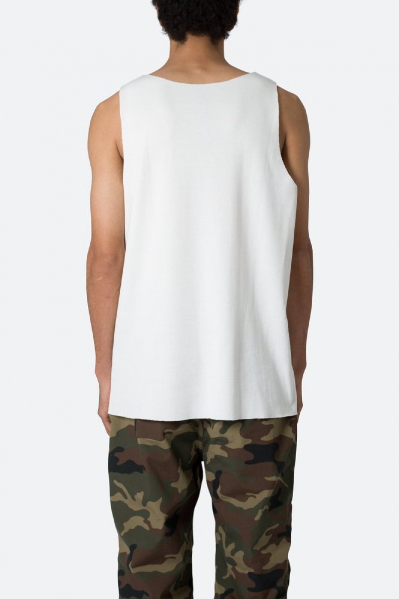 Mnml Raw Edge Thermal Tank Tanks Off White | JM89-K8YV