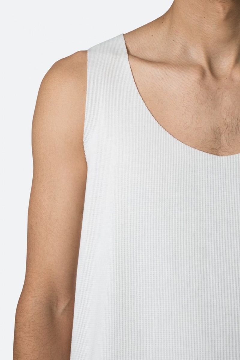 Mnml Raw Edge Thermal Tank Tanks Off White | JM89-K8YV