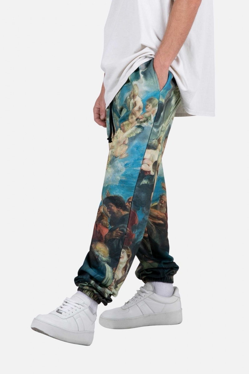 Mnml Renaissance Sweatpants Sweatpants Blue/Multi | XT44-X8VB 