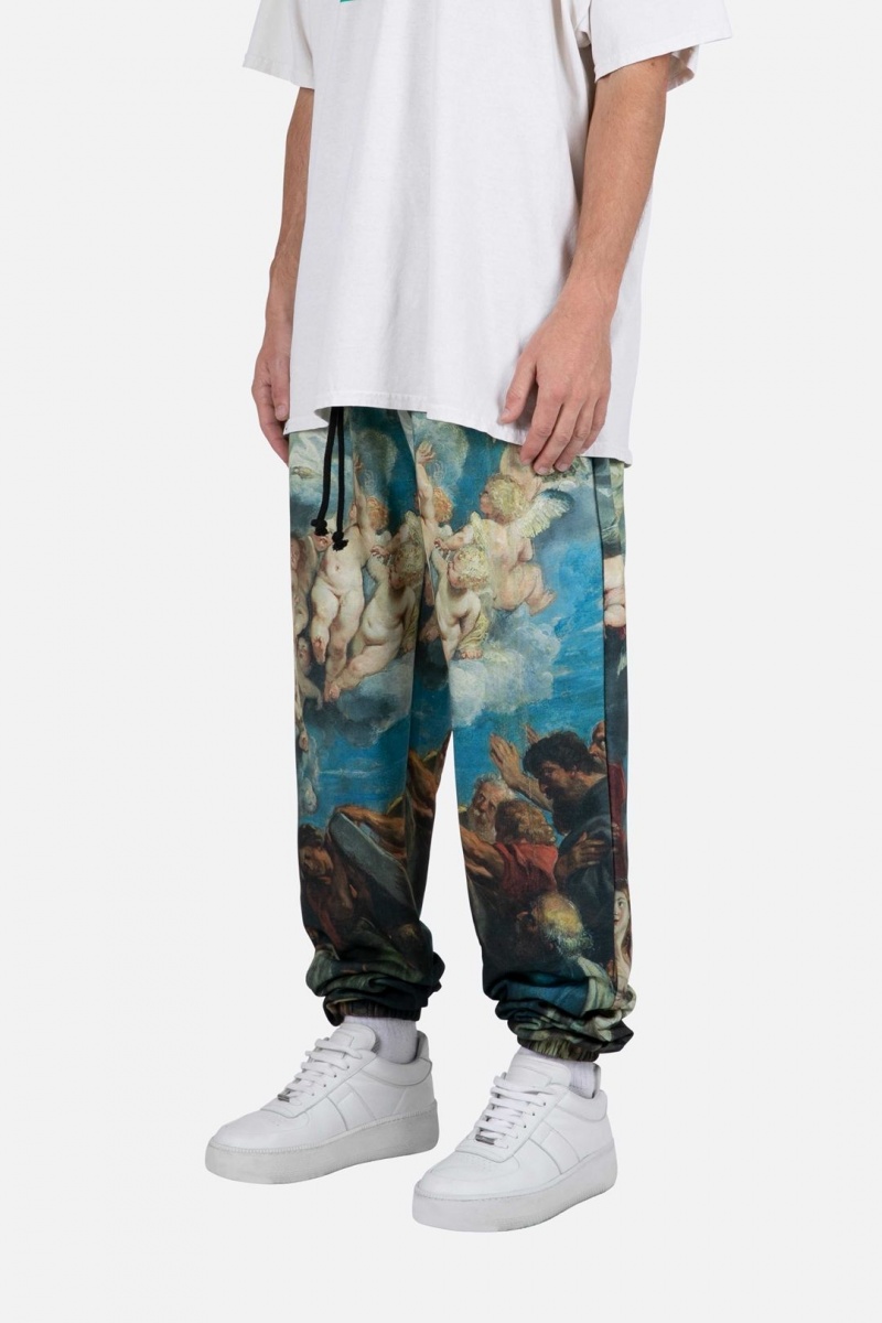 Mnml Renaissance Sweatpants Sweatpants Blue/Multi | XT44-X8VB 