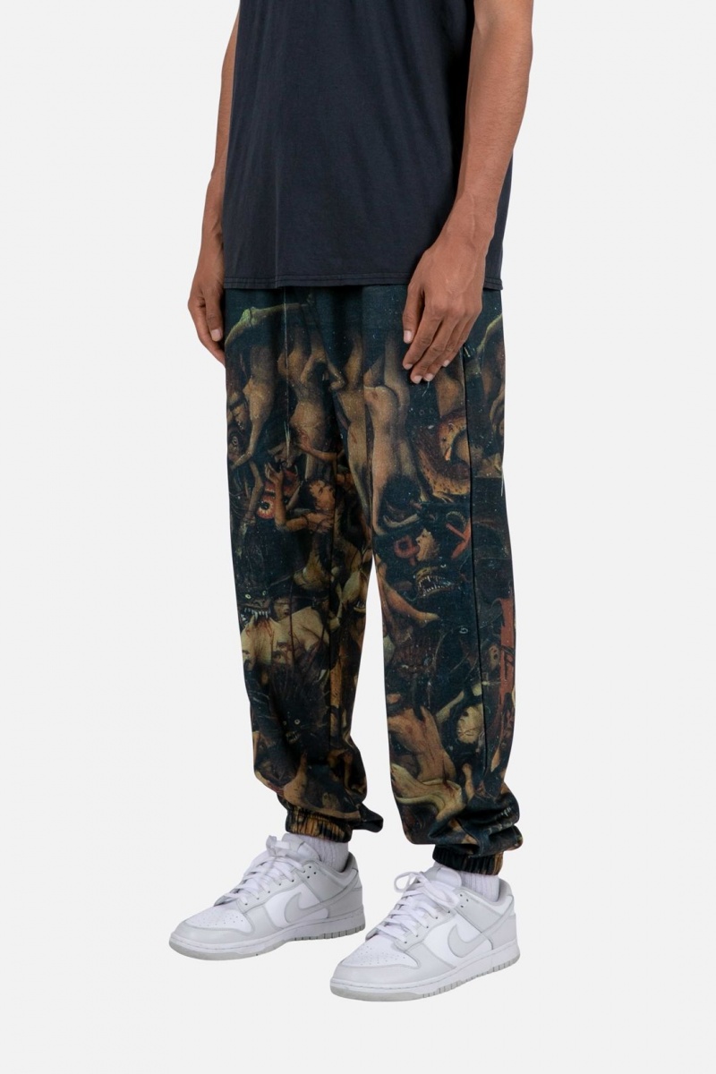 Mnml Renaissance Sweatpants Sweatpants Black/Brown | BT81-G2KY