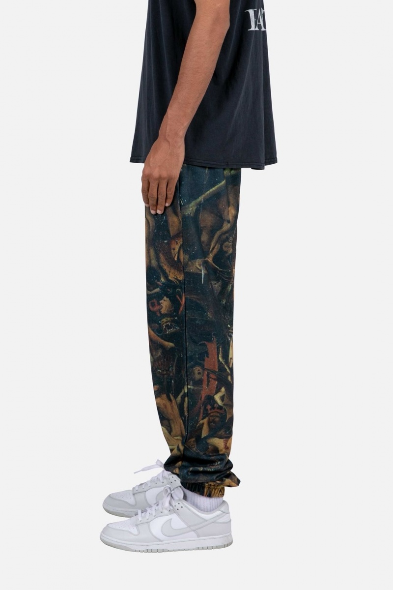 Mnml Renaissance Sweatpants Sweatpants Black/Brown | BT81-G2KY