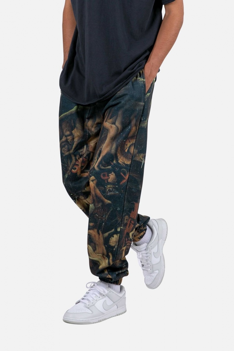 Mnml Renaissance Sweatpants Sweatpants Black/Brown | BT81-G2KY