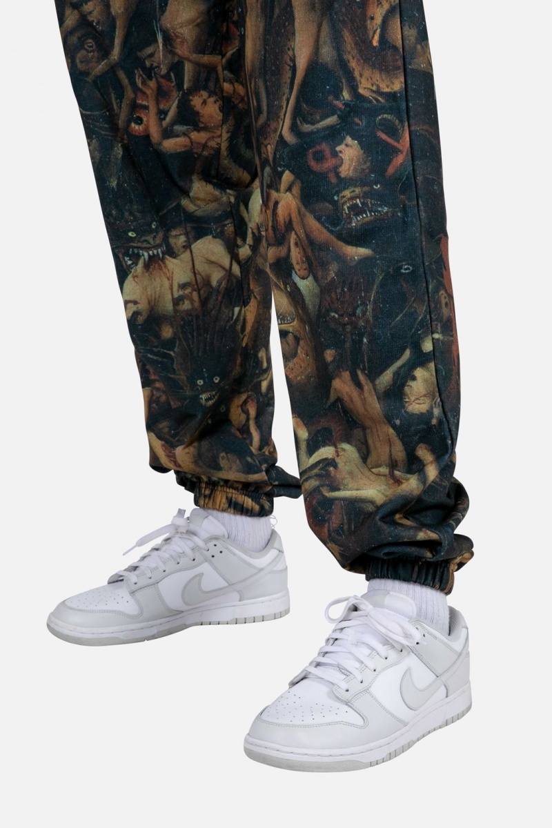 Mnml Renaissance Sweatpants Sweatpants Black/Brown | BT81-G2KY